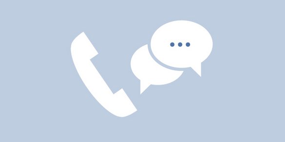 Telefon mit Sprechblasen 