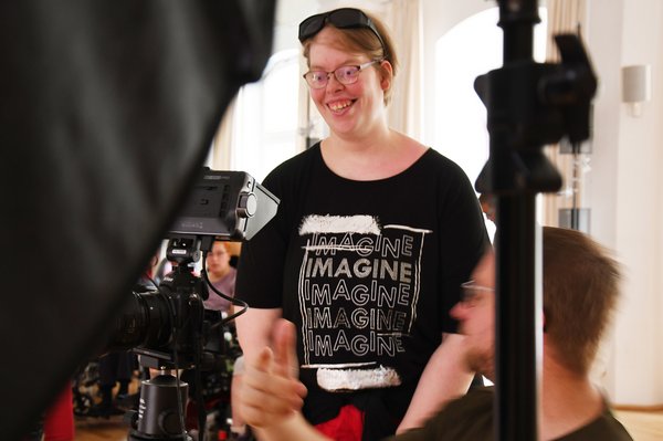 Person beim Fotoshooting