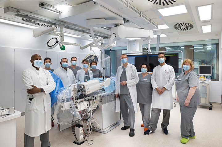 im Herzkatheter Labor Gruppenfoto 