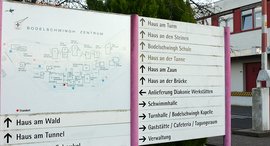 Schilder im Bodelschwingh Zentrum