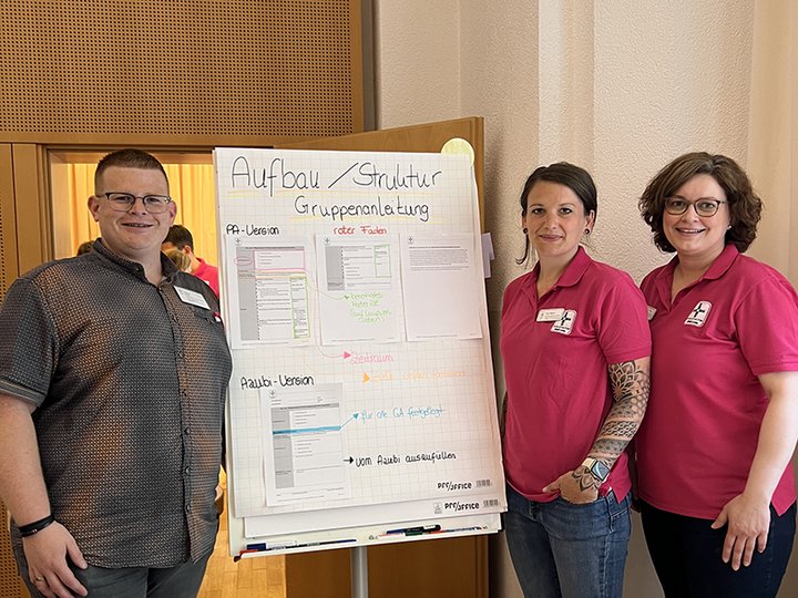 Drei Praxisanleitende von Diakonie Klinken Bad Kreuznach und Kirn