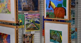 Kalenderausstellung im Foyer des Diakonie Krankenhauses Bad Kreuznach