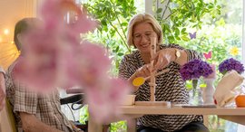 Ministerpräsidentin Anke Rehlinger im Fliedner Hospiz Neunkirchen