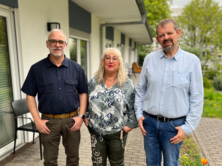 Drei Personen, Leitungsteam im Fliedner Hospiz Neunkirchen