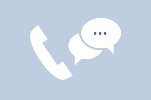 Telefon mit Sprechblasen 