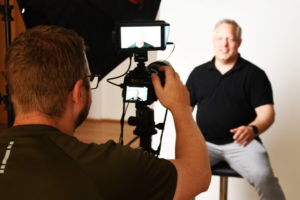 Person beim Fotoshooting